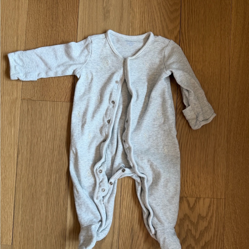 Polo Ralph Lauren Light Gray Kids Footie